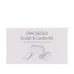 Grace & Gild Sculpt & Cardio Kit packaging featuring illustrations of the included fitness accessories and carry bag.