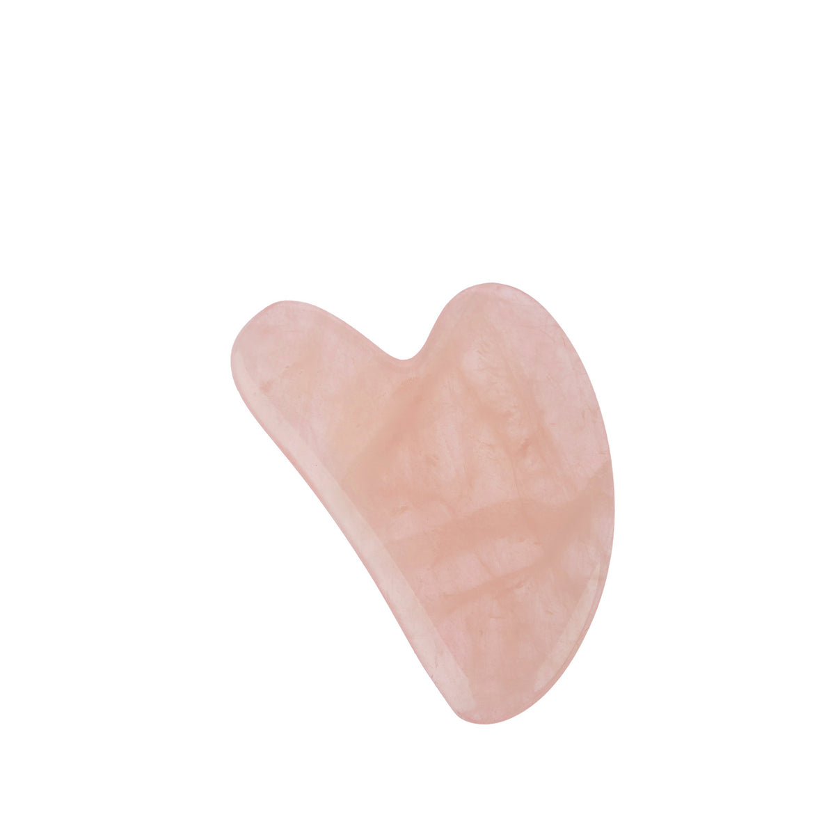 Grace & Gild Emmy Rose Quartz Gua Sha shown individually, featuring a smooth pale pink curved stone design on a white background.