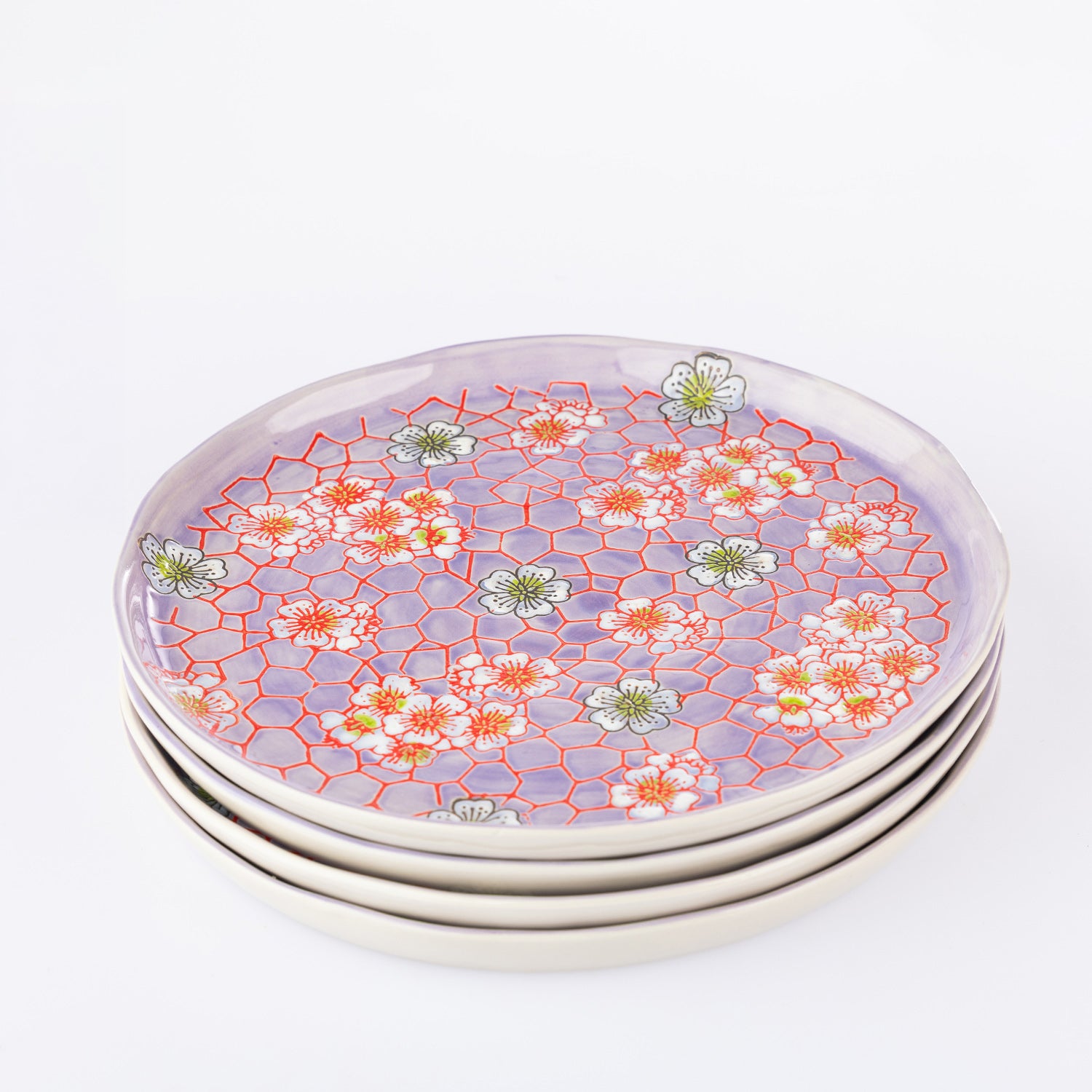 Gracious Living Delilah Dinner Plate Set of 4 Lavender