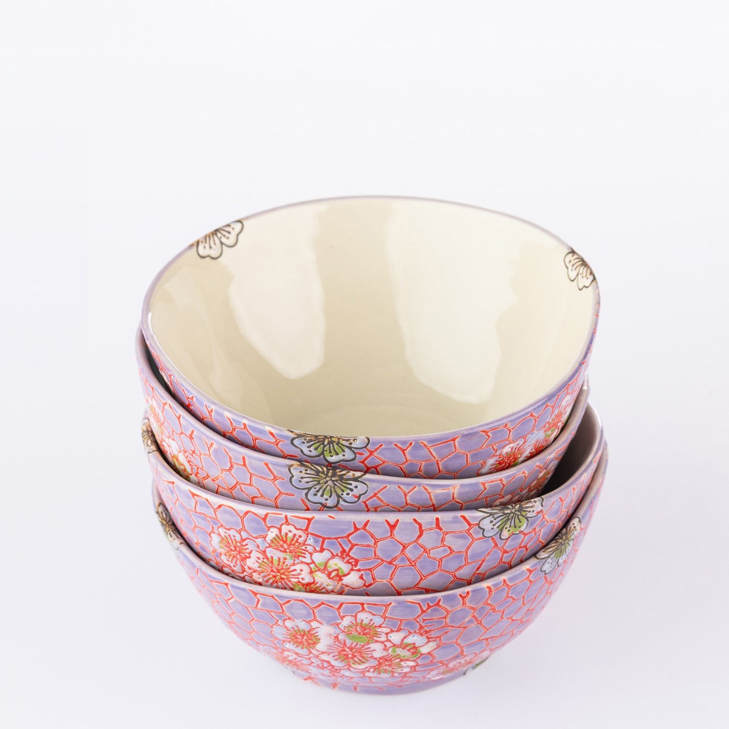 Gracious Living Delilah Bowl Set of 4 Lavender