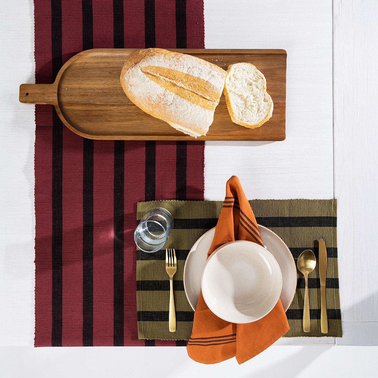Fieldcrest Winelands Ribbed Table Runner