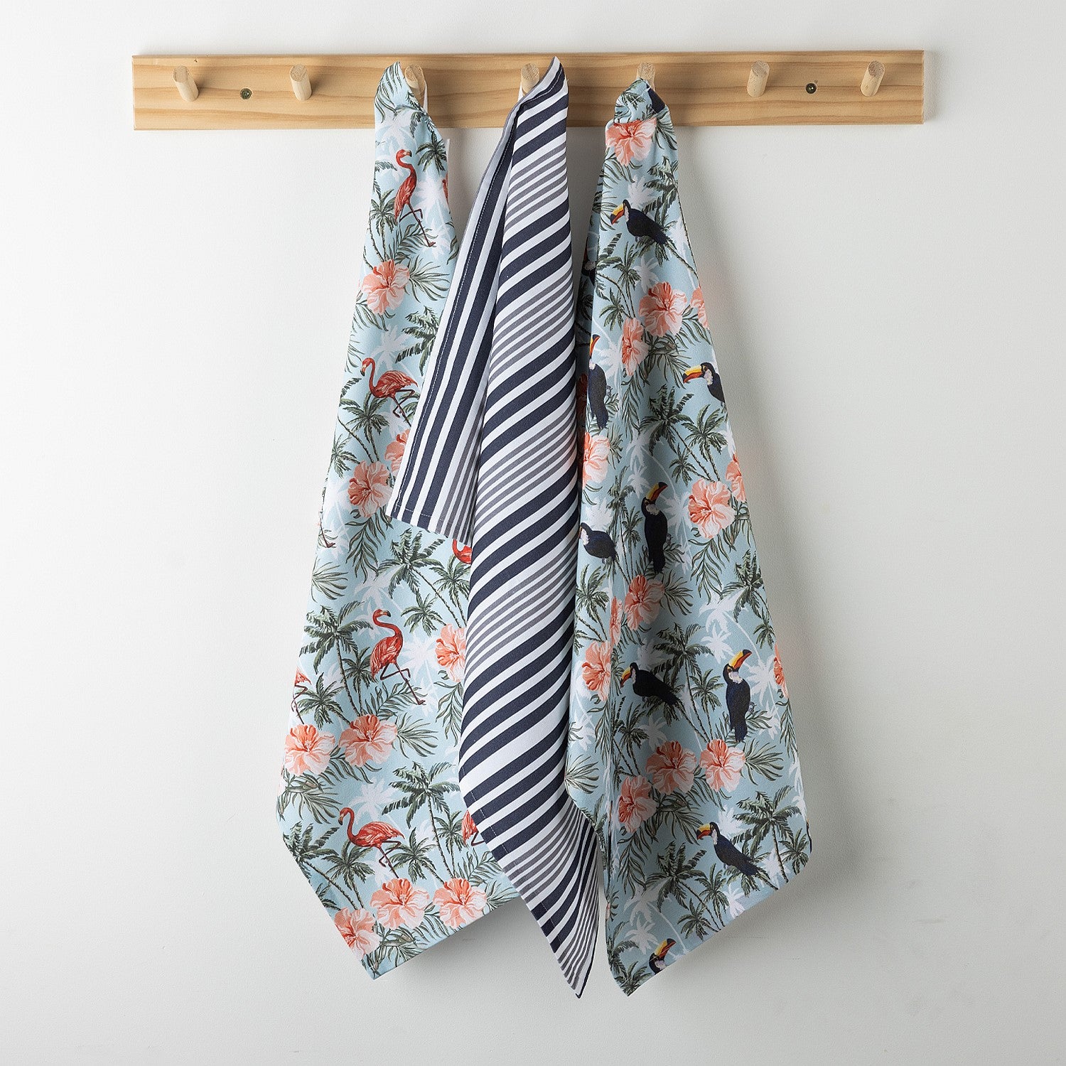 Design Republique Tropics Cotton Tea Towels 3 Pack Birds