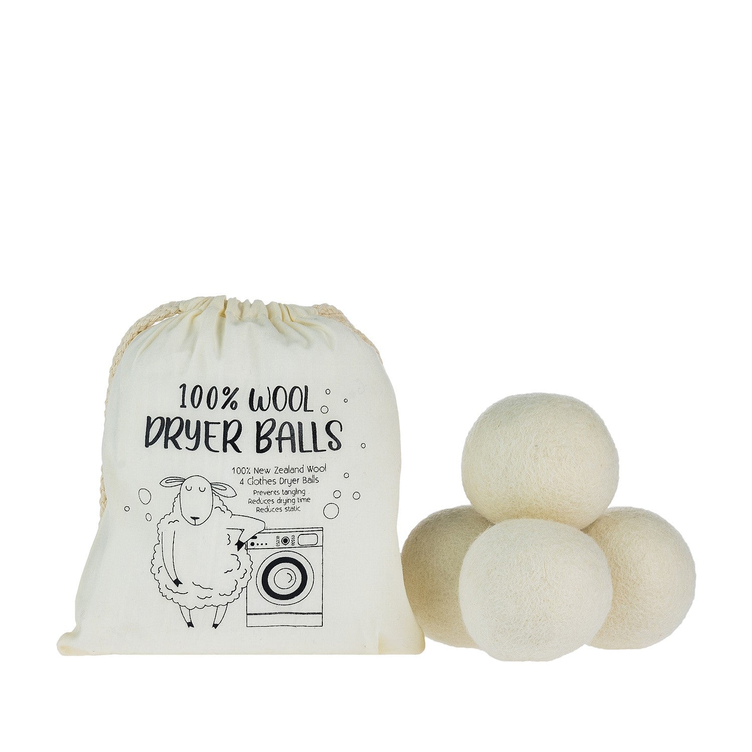 Ecoanthology 100% Wool Dryer Balls 4 Piece