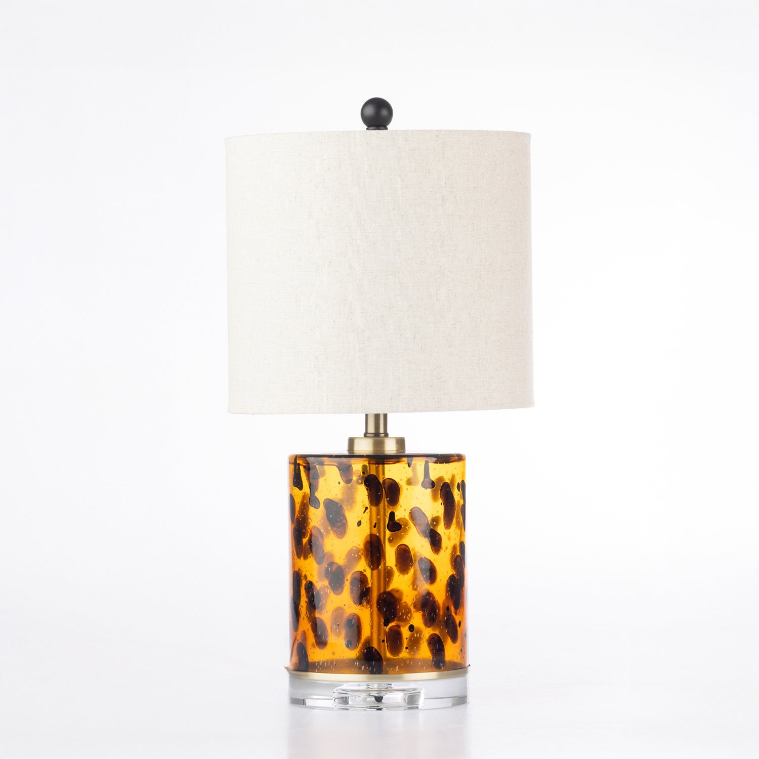 Amparo Smoky Glass Amber Lamp