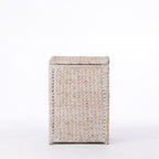 Cove Wilder Hamper Large in White Wash, featuring a rectangular woven design with a fitted lid.