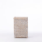 Cove Wilder Hamper Small in White Wash, featuring a compact rectangular woven design with a fitted lid.