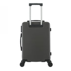 bb&b Travel Menton Suitcase in graphite, shown from the back with spinner wheels and an extended handle.