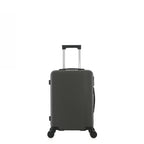 bb&b Travel Menton Suitcase in graphite, shown from the front with spinner wheels and an extended handle.