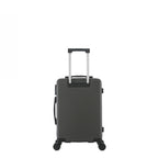 bb&b Travel Menton Suitcase in graphite, shown from the back with spinner wheels and an extended handle.