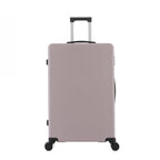 bb&b Travel Menton Suitcase in dusky purple, shown from the front with spinner wheels and an extended handle.