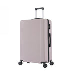 bb&b Travel Menton Suitcase in dusky purple, shown from a side angle with textured hard-shell exterior, spinner wheels, and an extended handle.