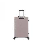 bb&b Travel Menton Suitcase in dusky purple, shown from the back with spinner wheels and an extended handle.