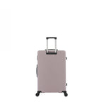 bb&b Travel Menton Suitcase in dusky purple, shown from the back with spinner wheels and an extended handle.