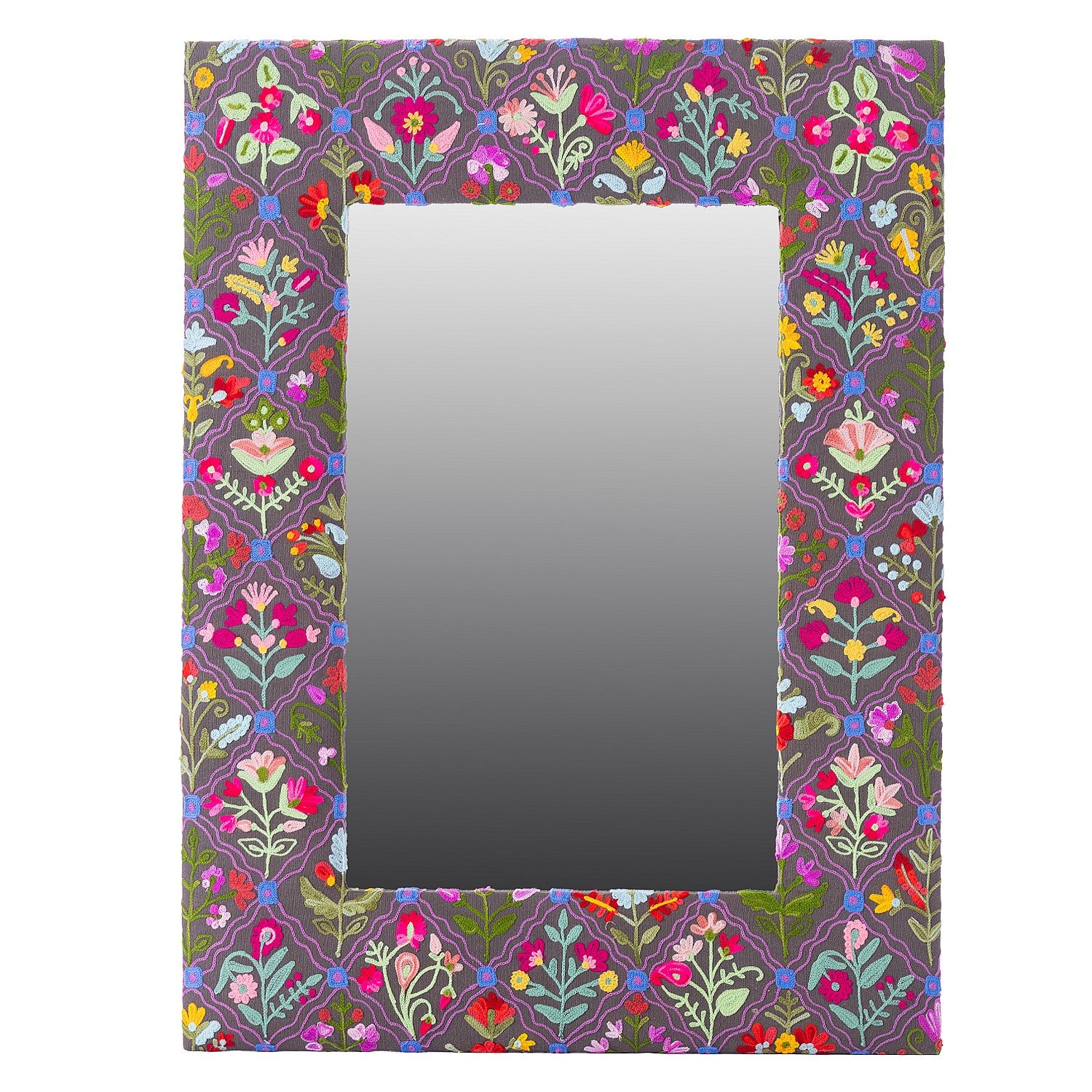 Design Republique Ashish Grey & Floral Mirror