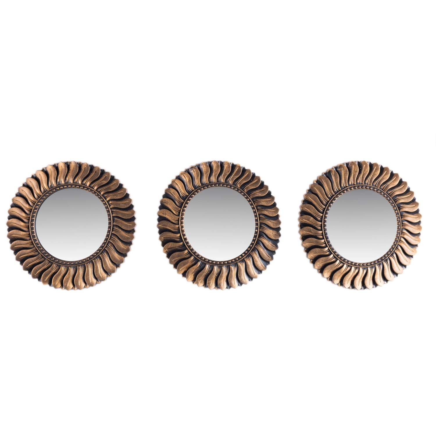 Home Co. Nador 3 Piece Mirror Set Bronze Dial