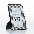 Marlo Stripe Photo Frame Black