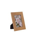 Design Republique Haven Frame in Mocha, featuring a woven-look textured border and freestanding easel back.