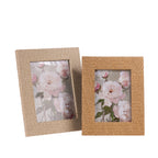 Design Republique Haven Frames in Mocha and Vanilla, shown together with woven-look textured borders and floral artwork inserts.