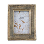 Design Republique Hess Gold Photo Frame with an antique gold textured border, shown against a white background.