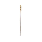 Side profile of Gracious Living ornate gold trim round mirror showing the slim frame depth.