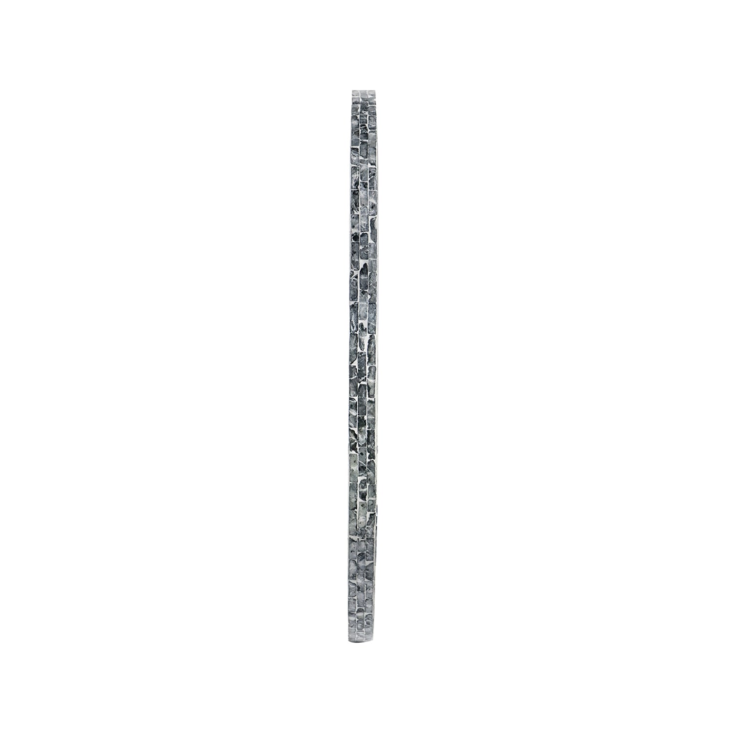 Side profile of the Design Republique Algaia Mirror showing the slim depth and mosaic-style frame edge.