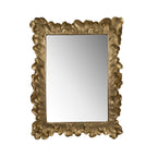 Gracious Living Duchess Mirror in gold, featuring a rectangular reflective centre surrounded by an ornate sculpted floral frame.