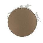 Back view of the Gracious Living Birds & Flowers Round Mirror showing the round backing panel and hanging fixture.