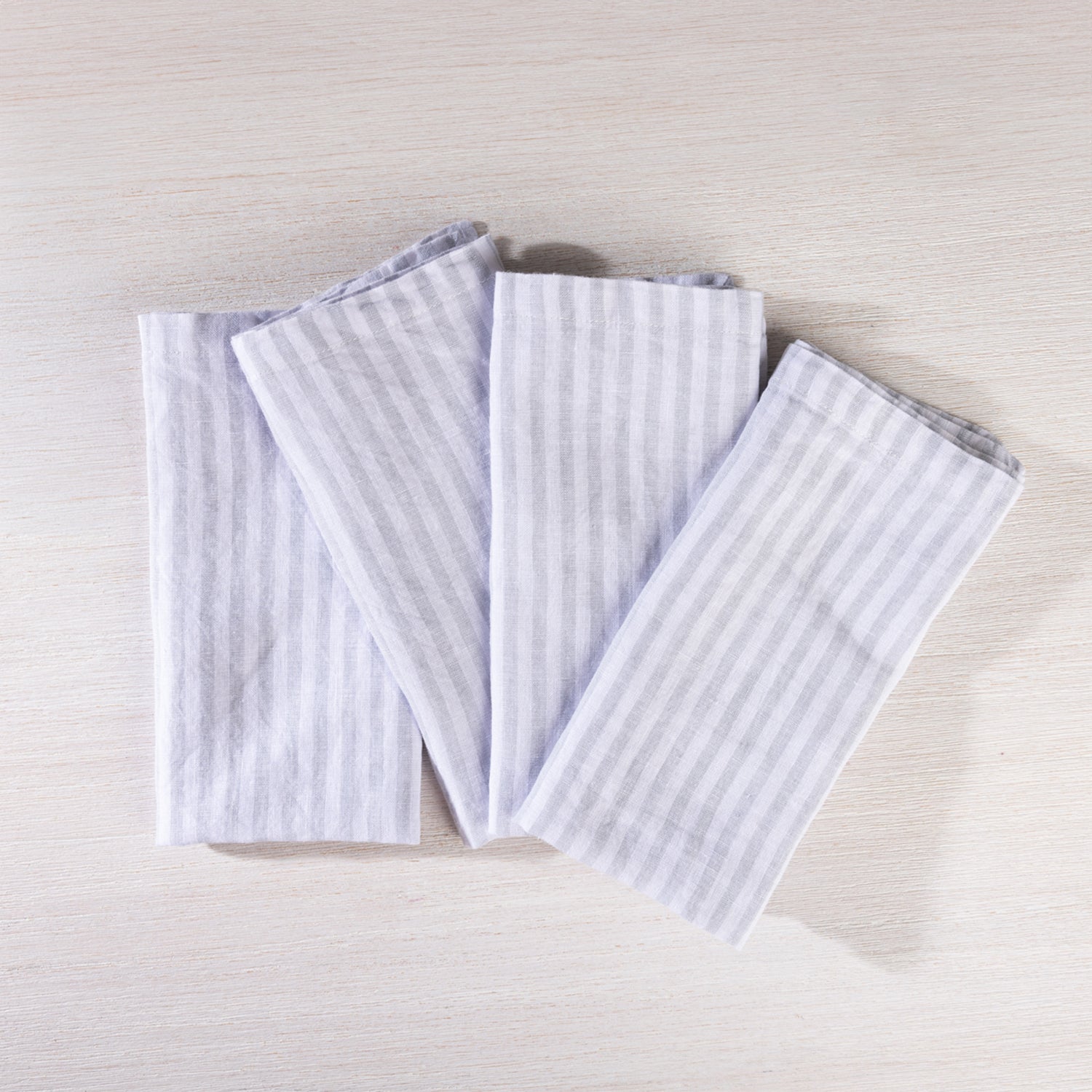 Ecoanthology 100% Linen Stripe Napkins 4 Pack