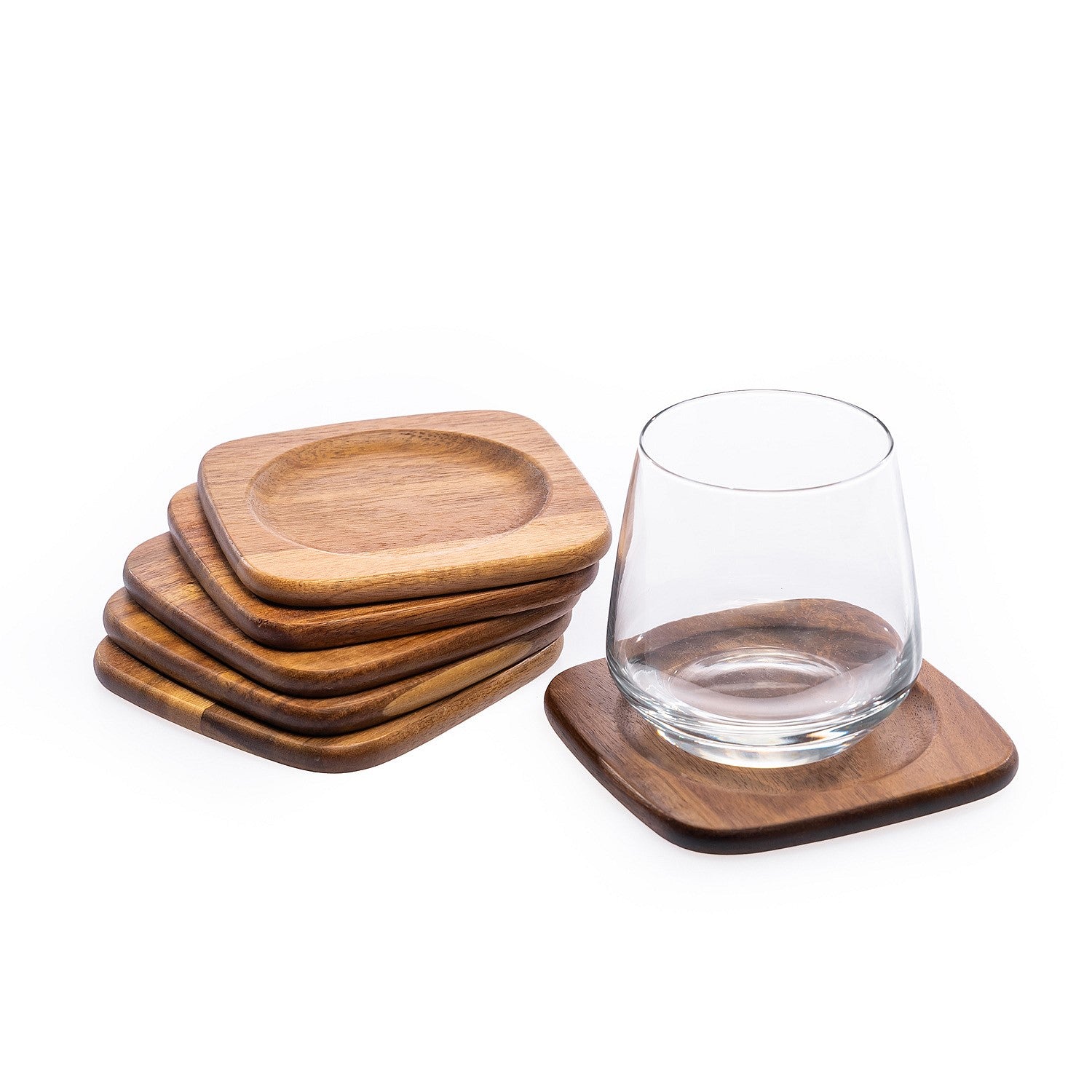 Ecoanthology Acacia Coasters 6 Piece Set