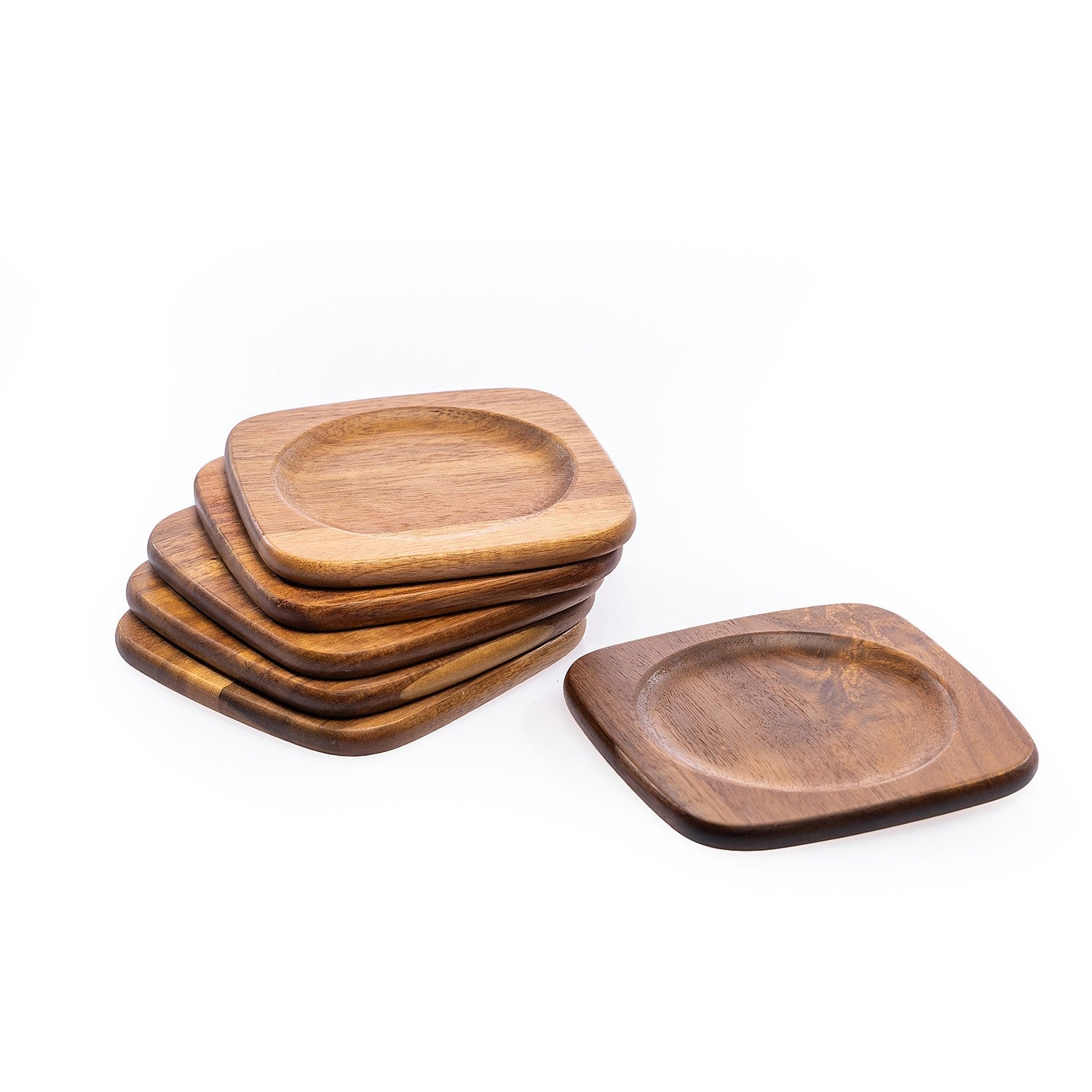 Ecoanthology Acacia Coasters 6 Piece Set