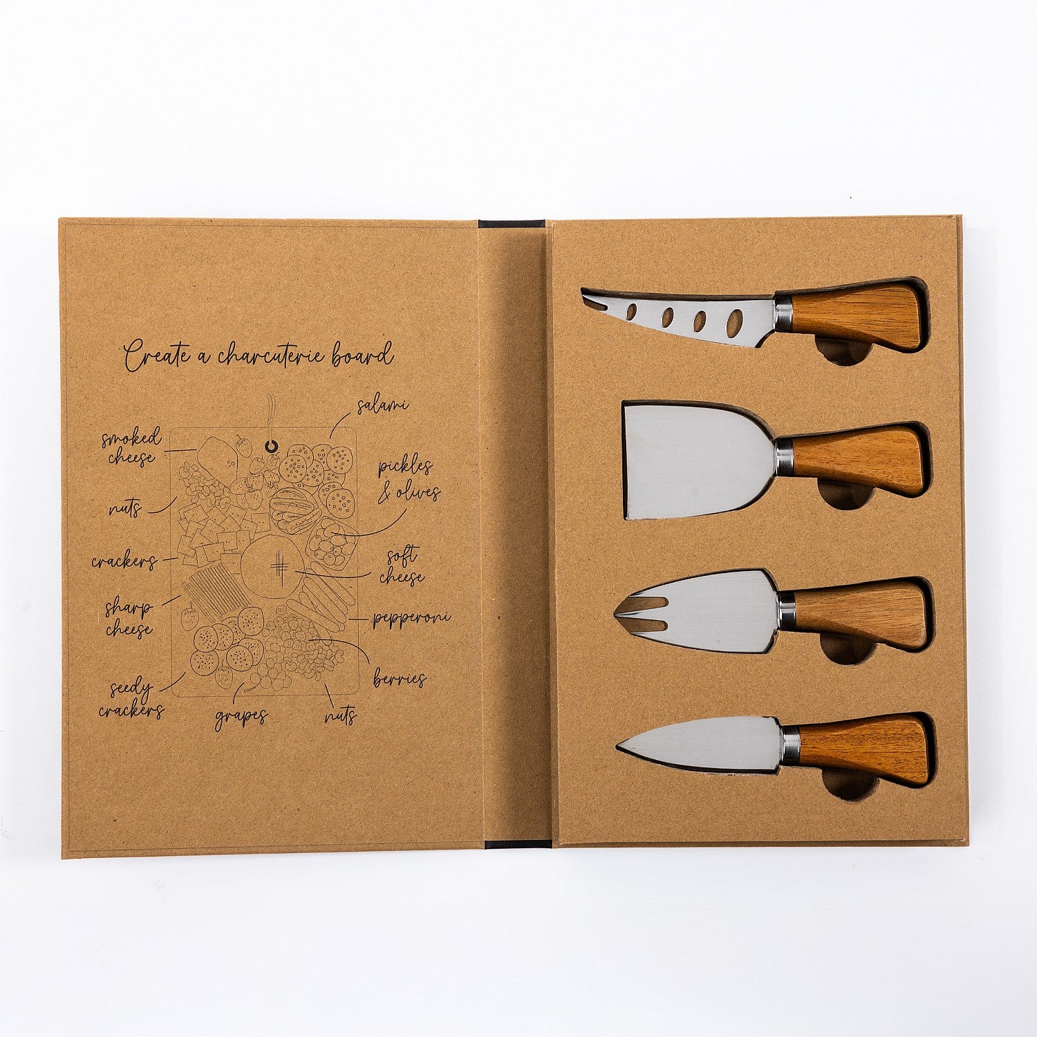 Gather Home Co. Acacia Cheese Knife 4-Piece Set
