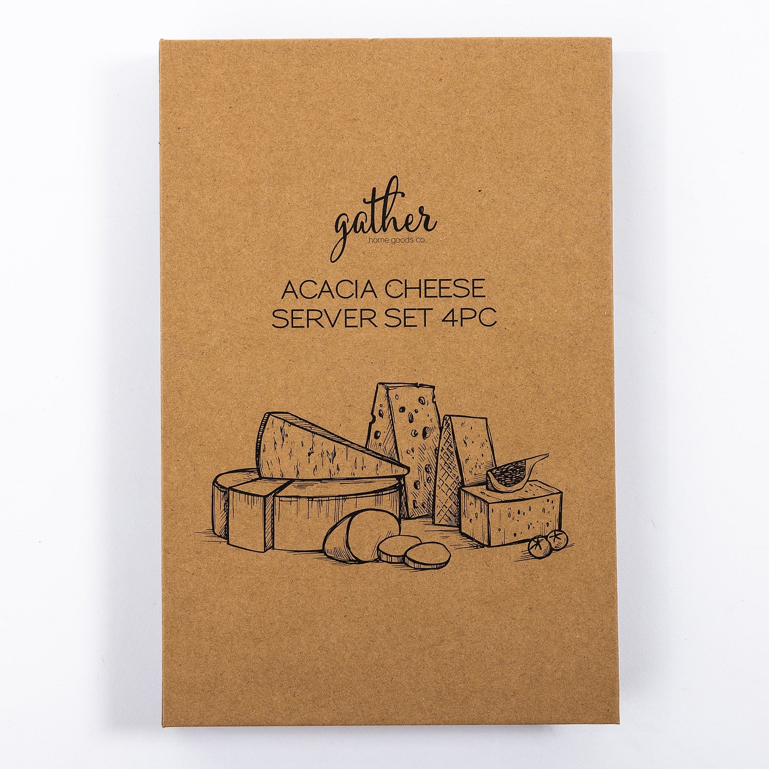 Gather Home Co. Acacia Cheese Knife 4-Piece Set