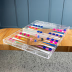Design Republique Acrylic Backgammon Foldaway Game