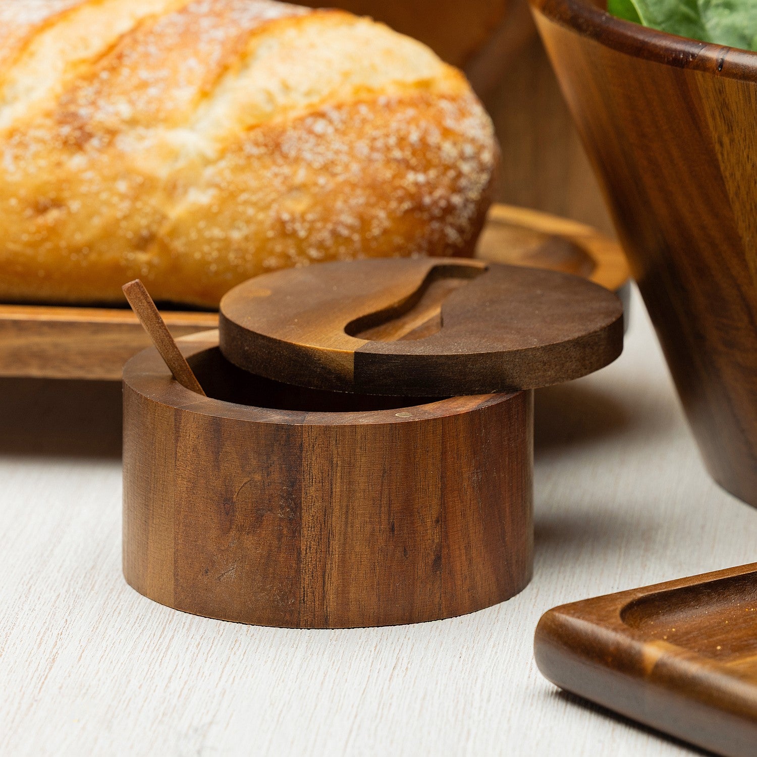 Ecoanthology Acacia Spice Jar With Spoon
