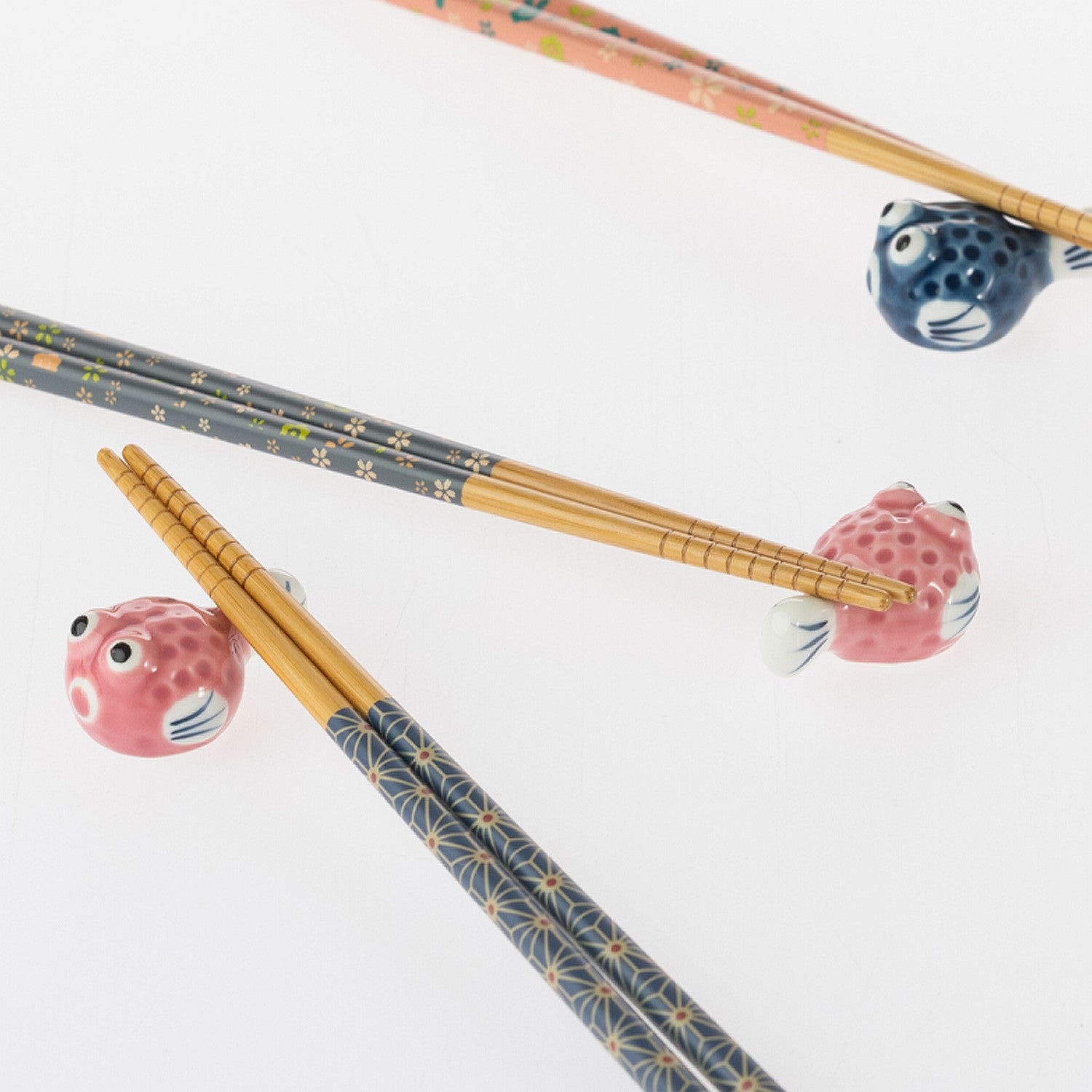 Gather Home Co. Bamboo Ceramic Chopstick Fish 4 Piece Set