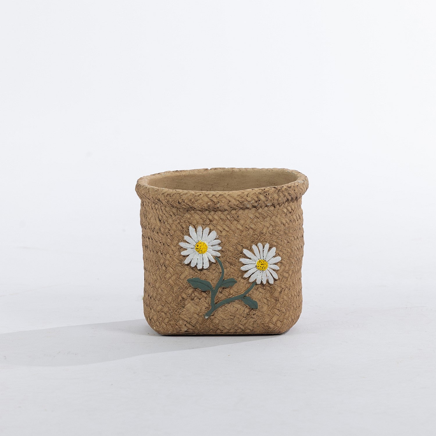 Solace Daisy Cement Planter Small