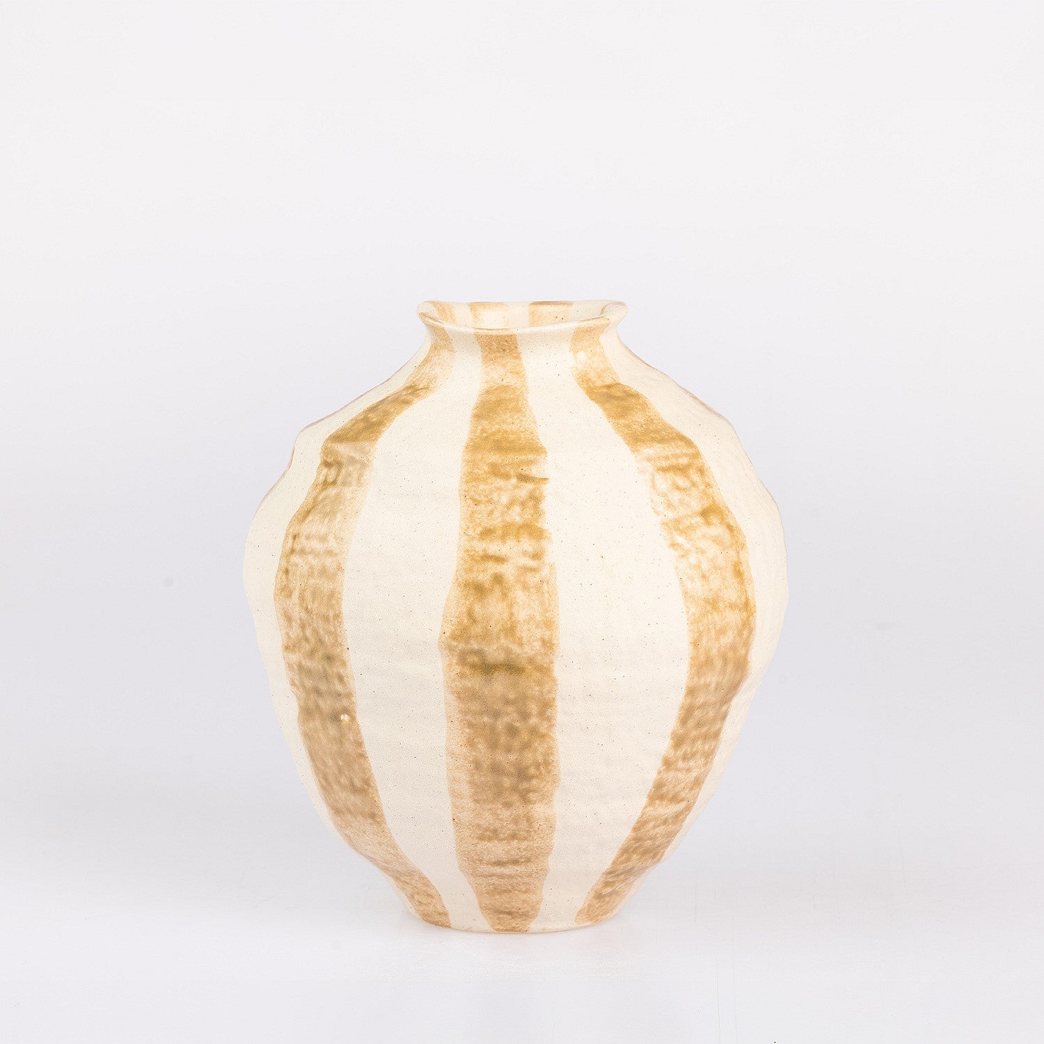 Fieldcrest Cleo Stripe Vase Caramel