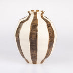 Fieldcrest Cleo Stripe Vase Brown