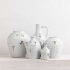 Cove Franco ceramic vases displayed together, showcasing the coordinating collection in a reactive glaze finish.
