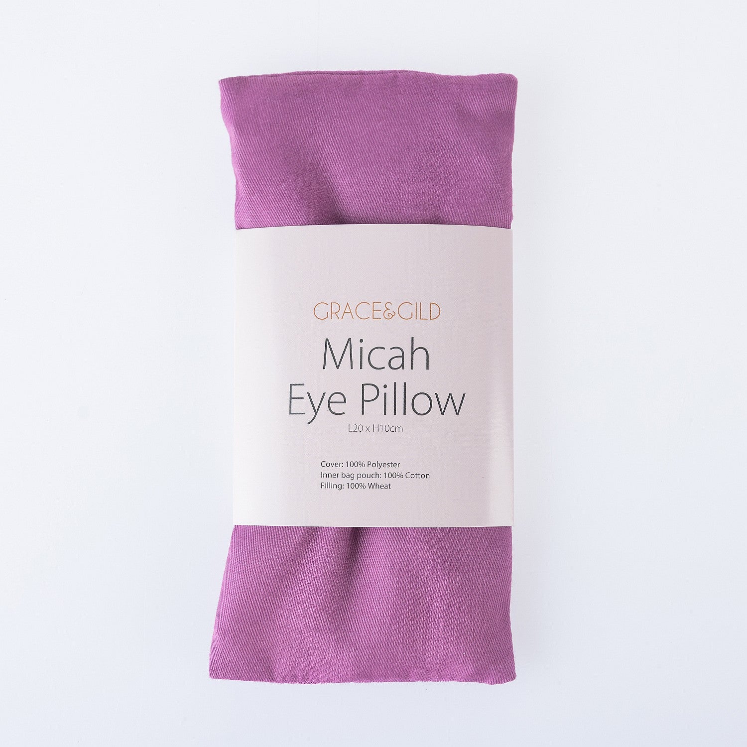 Grace & Gild Micah Unscented Eye Pillow Dusky Mauve
