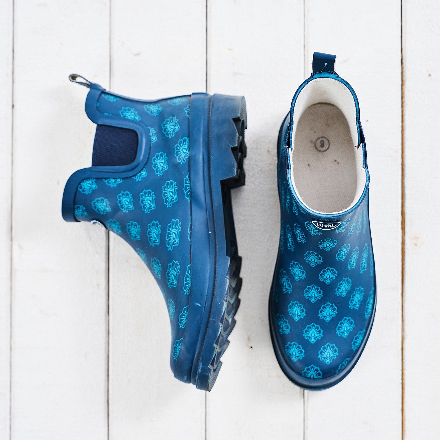 Outsidings Block Print Ankle Gumboots