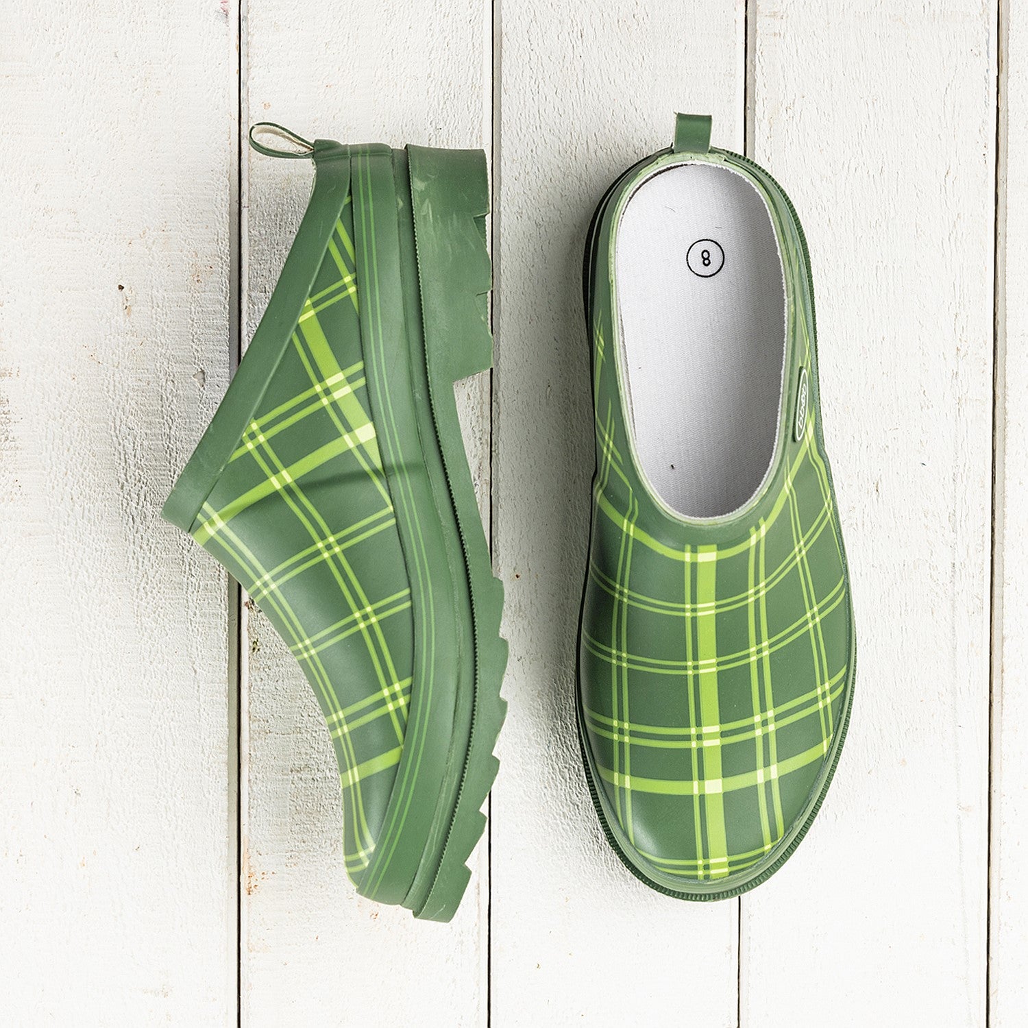 Outsidings Vineyard Tartan Scuff Gumboots