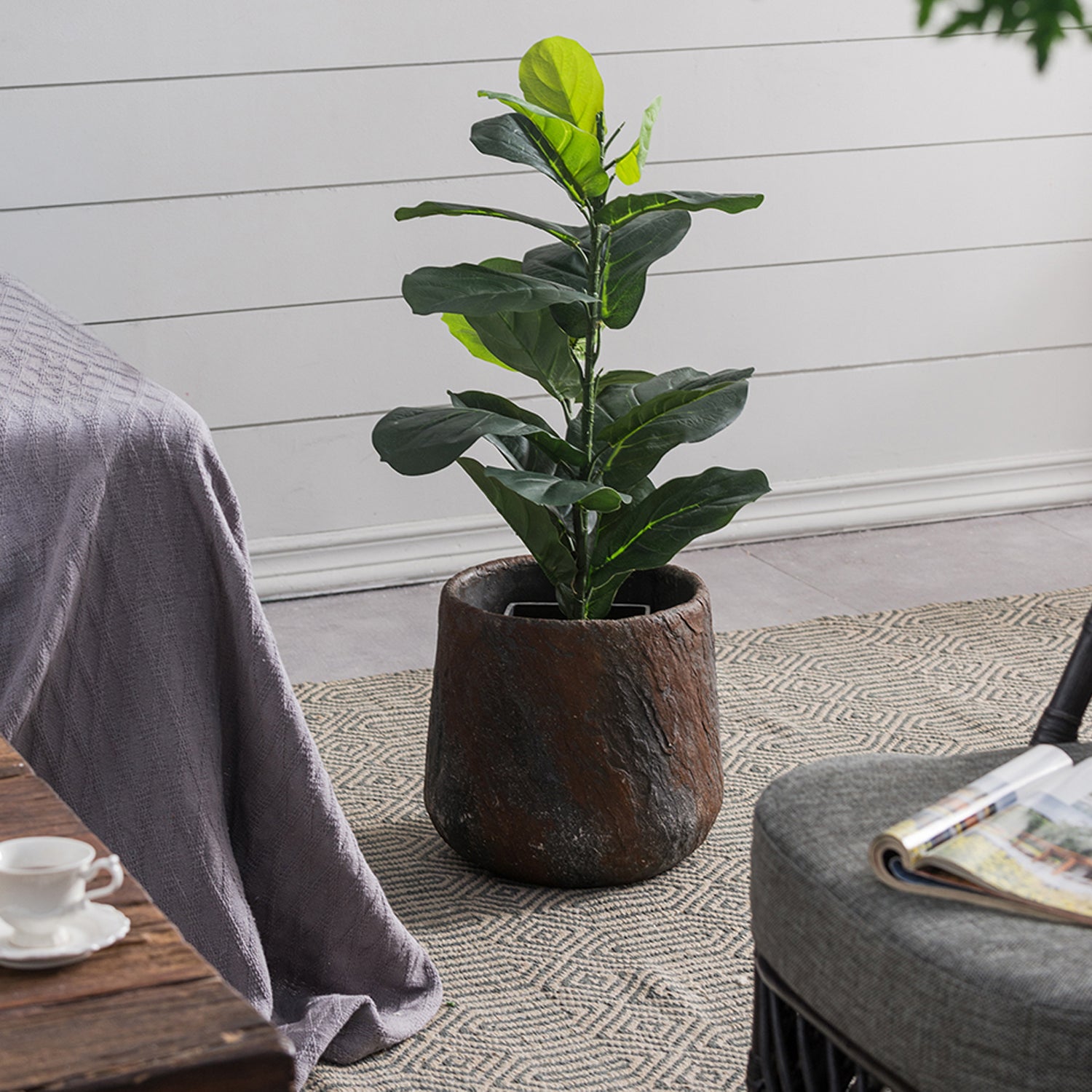 Outsidings Tay Cement Drum Planter