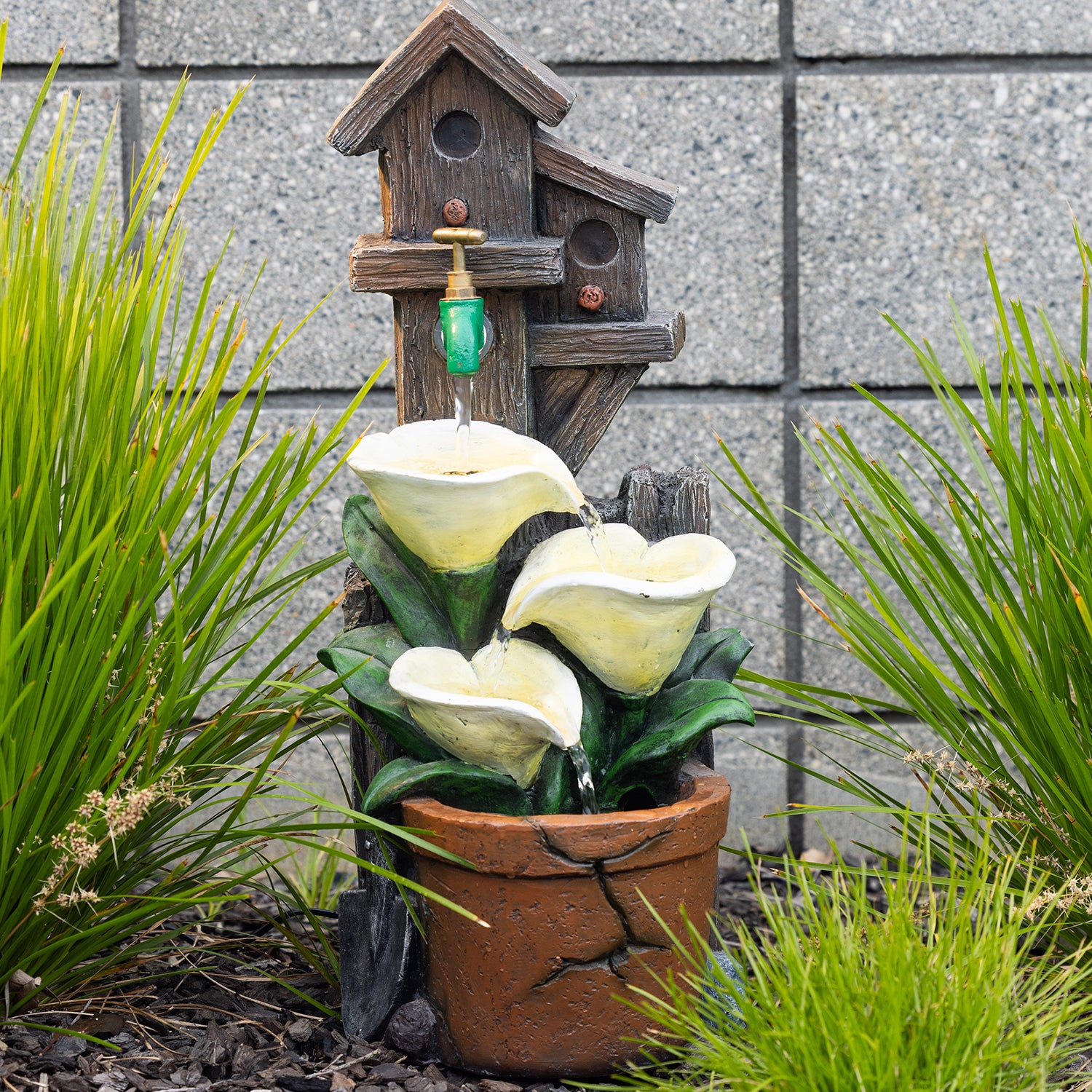 Outsidings Arum Lilies Water Feature