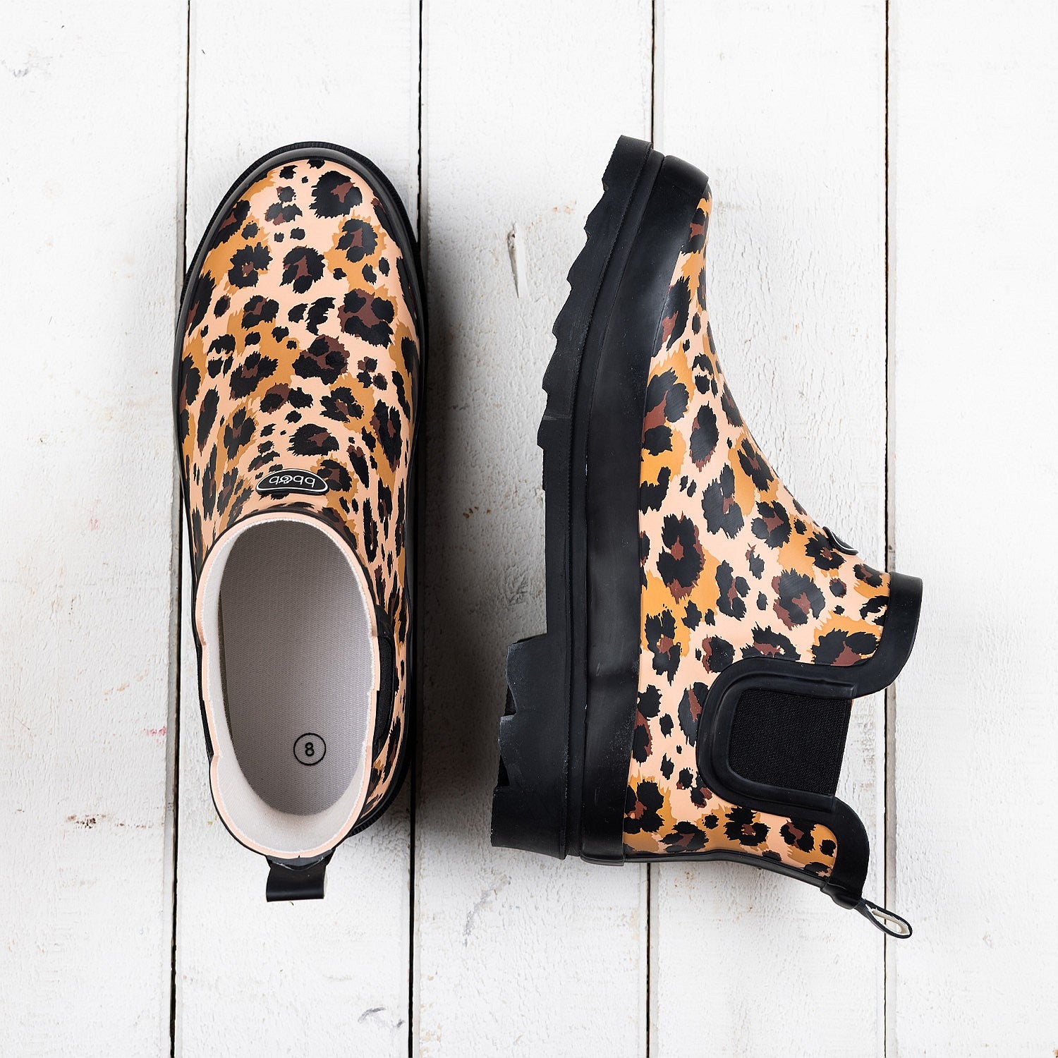 Outsidings Ankle Gumboots Leopard