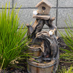Outsidings Barrel Birds Water Feature