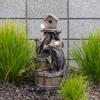 Outsidings Barrel Birds Water Feature