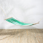 Oustidings Siesta Hammock Striped Green & White