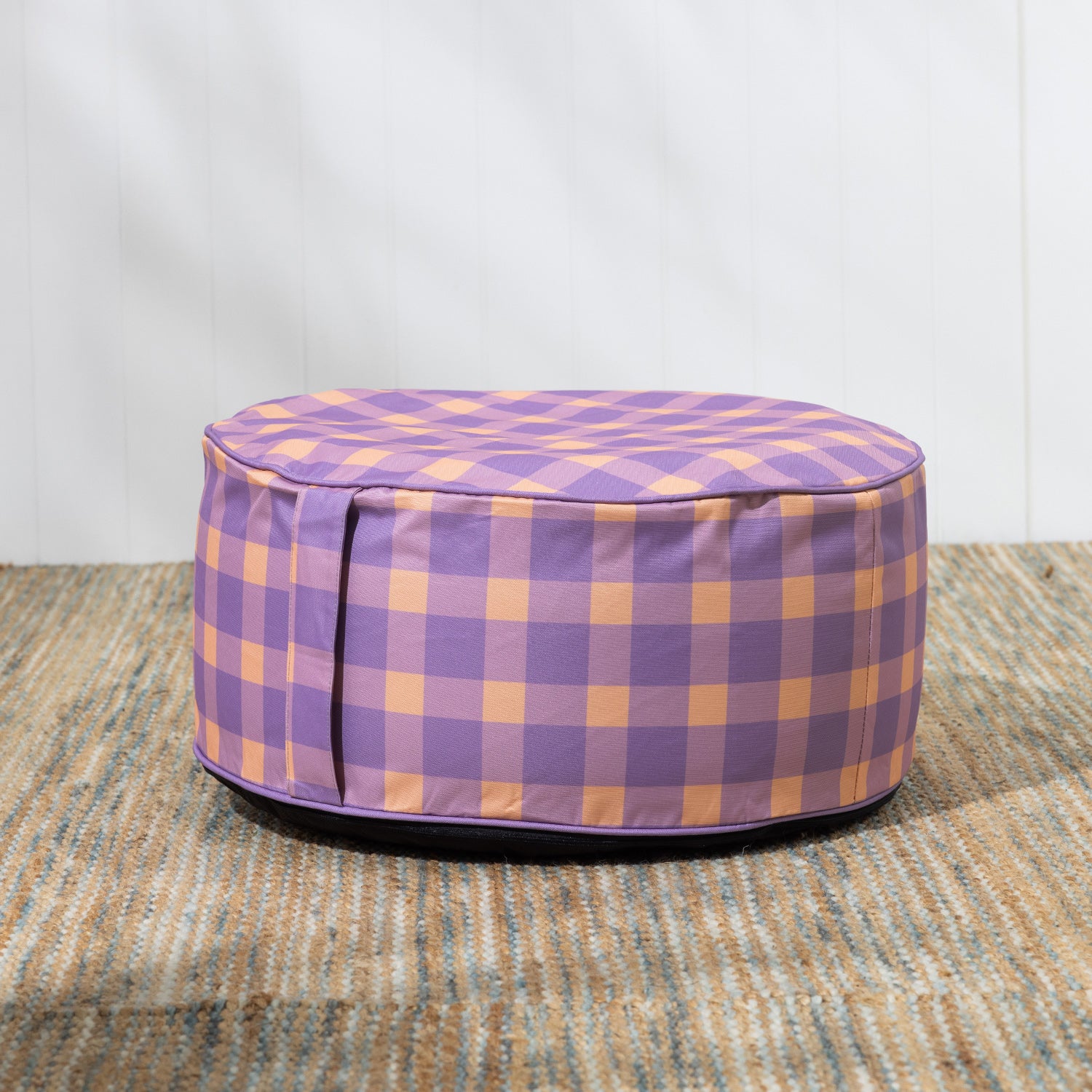 Amparo Paros Check Pouf Cover