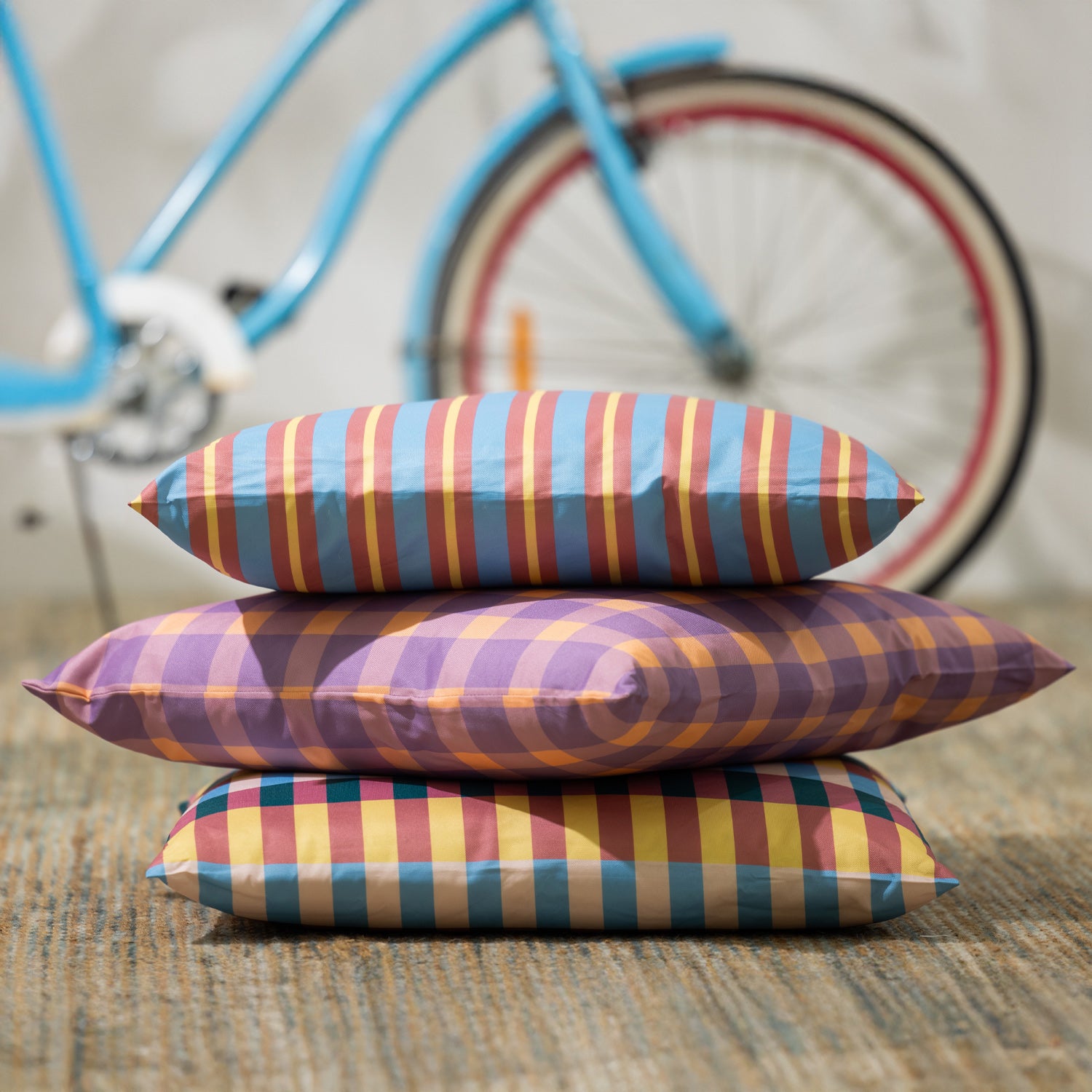 Amparo Paros Check Euro Cushion 60 x 60cm
